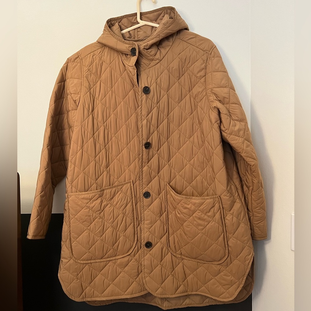 Old Navy Quilted Jacket Women’s Long-lined Hooded